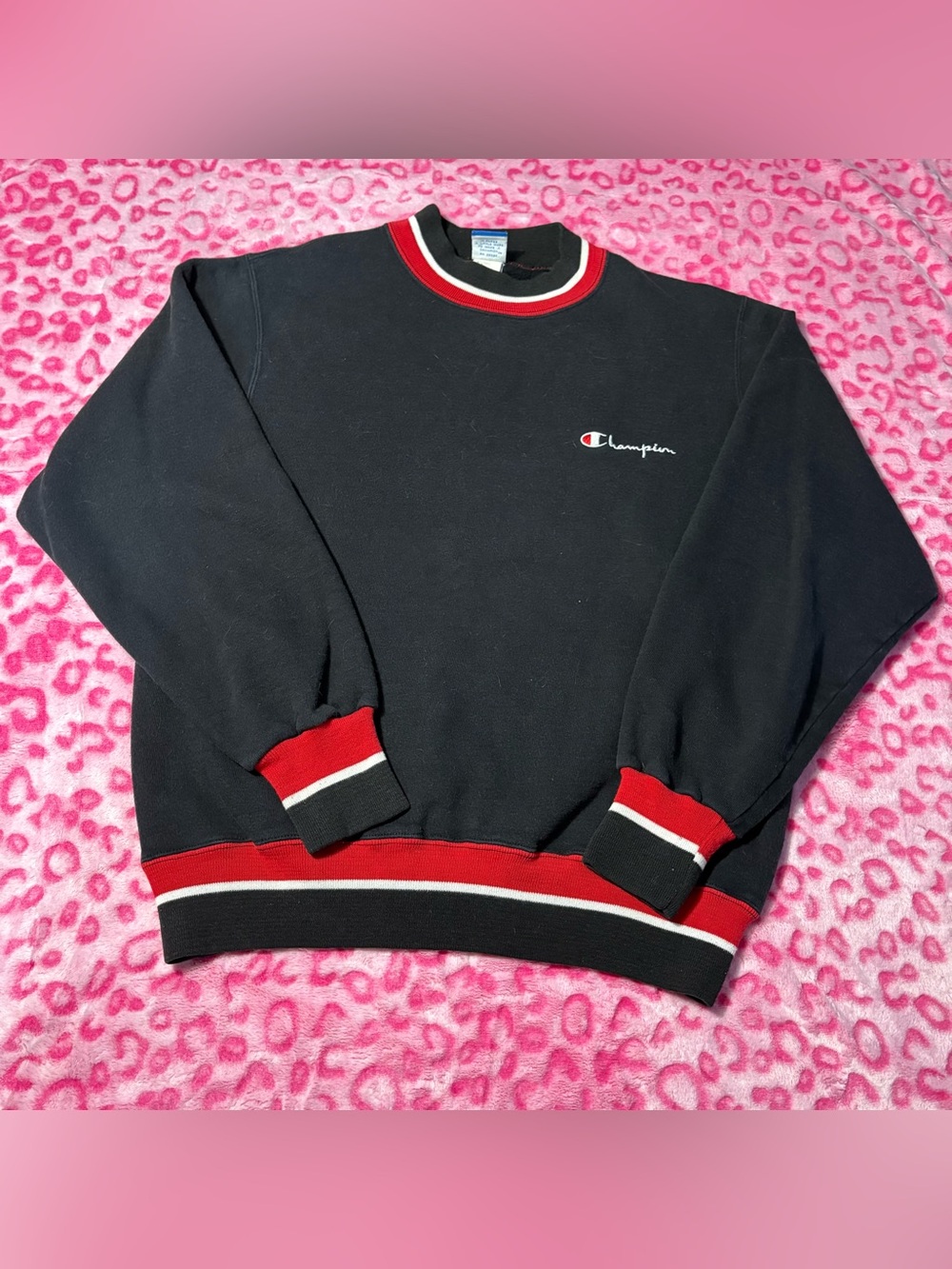 Vintage 1990’s Champion Black Crewneck (L)